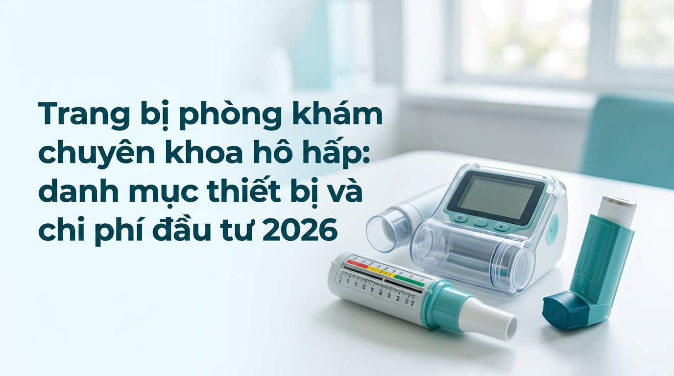 Trang bị phòng khám chuyên khoa hô hấp: danh mục thiết bị và chi phí đầu tư 2026